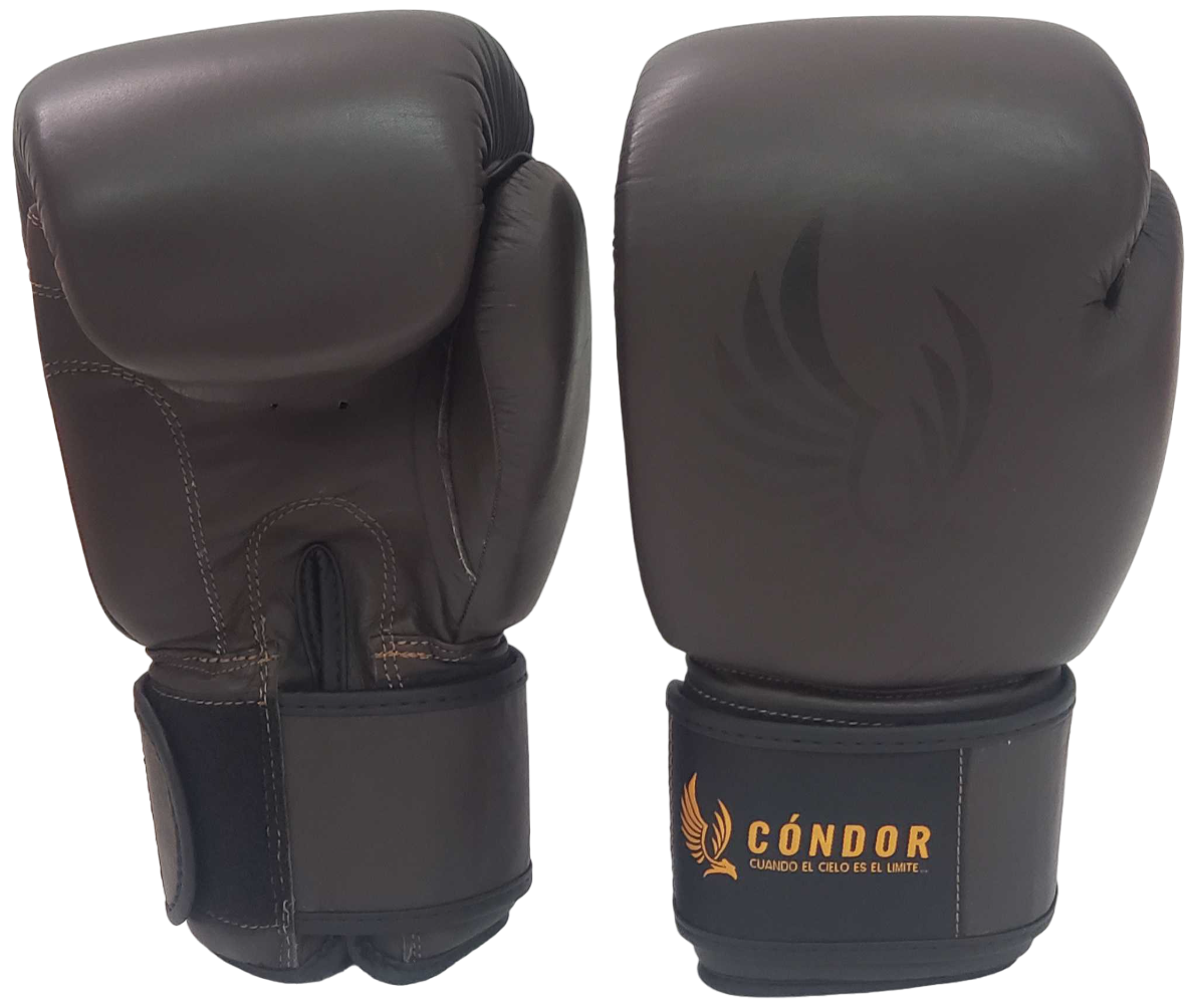 Guante de Boxeo Velcro Cafe/Negro