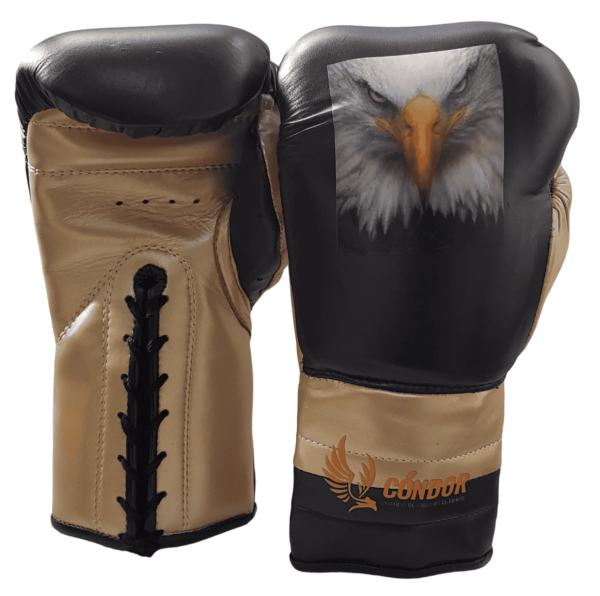 Guante de Boxeo Cordón Negro/Dorado