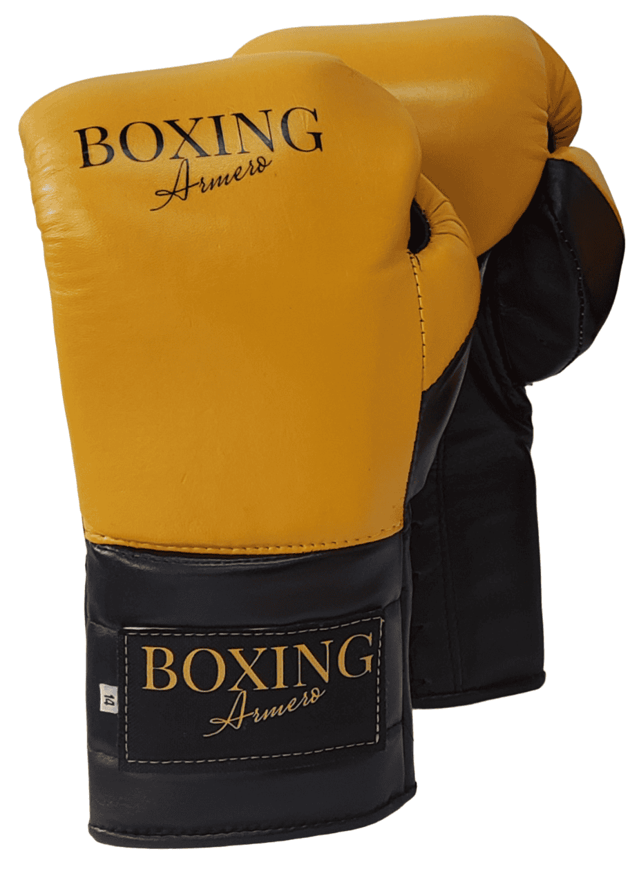 Guante de Boxeo Cordón Amarillo/Negro